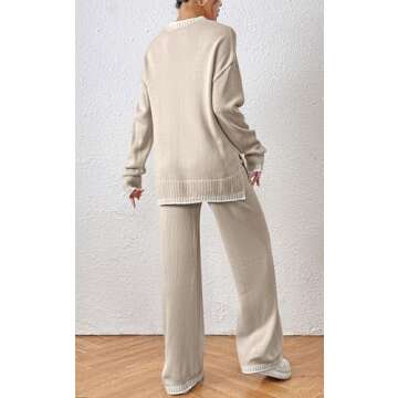 Angashion Women's Stylish 2 Piece Sweater Set for All Seasons