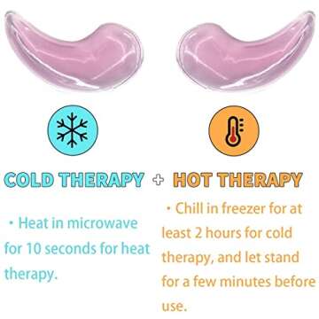 Reusable Gel Eye Ice Pack, Cooling Eye Pad, Hot ＆ Cold Treatment for Eye Strain, Eye Swelling, Eye...