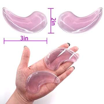 Reusable Gel Eye Ice Pack, Cooling Eye Pad, Hot ＆ Cold Treatment for Eye Strain, Eye Swelling, Eye Redness, Puffy Eyes, Dark Circles, Smooth Fine Lines, and Eye Recover Surgery. (Purple ＆ 10PCS)