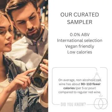 Non-Alcoholic Red Sampler - Five (5) Bottles 750ml Each - Featuring Elivo Cardio Red, Lussory Red, Le Petit Merlot, Princess Rosso Dry, and Tautila Tinto (Spain, Italy, France)