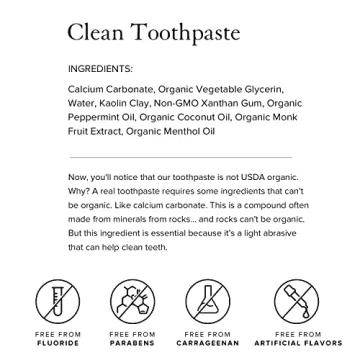 Truvani Clean Fluoride Free Toothpaste - Natural Peppermint Paste
