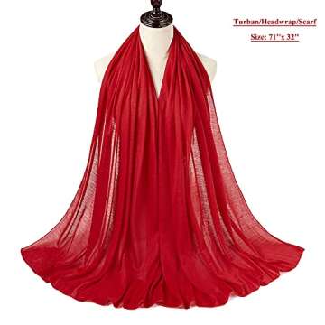 Harewom Hair Wrap for Black Women - Versatile Turban Scarf in Wine Red