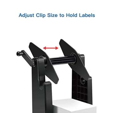 POLONO Label Holder, 2 in 1 Fan-Fold Stack Paper Thermal Label Holder for Rolls and Fanfold Labels, Shipping Label Holder for Desktop Label Printer Accessory for Home, Office (Black)