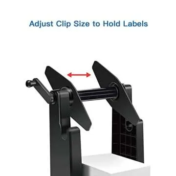 POLONO Label Holder, 2 in 1 Fan-Fold Stack Paper Thermal Label Holder for Rolls and Fanfold Labels, Shipping Label Holder for Desktop Label Printer Accessory for Home, Office (Black)