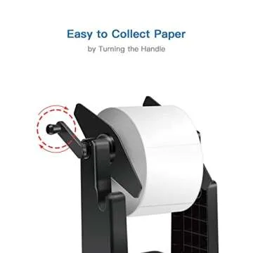 POLONO Label Holder, 2 in 1 Fan-Fold Stack Paper Thermal Label Holder for Rolls and Fanfold Labels, Shipping Label Holder for Desktop Label Printer Accessory for Home, Office (Black)