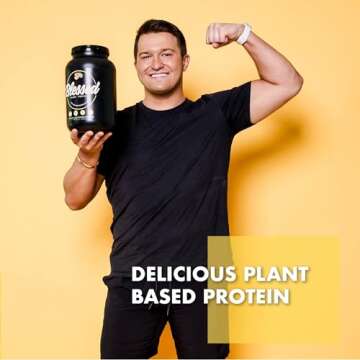 Blessed Vegan Protein Powder - Plant Based Protein Powder Meal Replacement Protein Shake, 23g of Pea Protein Powder, Dairy Free, Gluten Free, Soy Free, No Sugar Added, 30 Servings (Banana Bread)