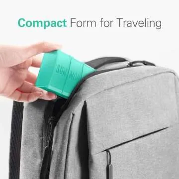 Barhon Pill Organizer Large, Weekly Pill Organizer Pill Box, Medicine Pill Organizer Travel, 7 Day Pill Case for Big Vitamin Supplements Fish Oil, Green