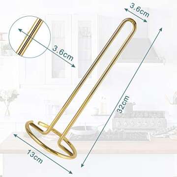 Akamino Rose Gold Paper Towel Holder for Kitchen Countertops
