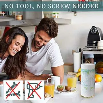 Akamino Rose Gold Paper Towel Holder for Kitchen Countertops