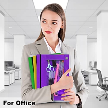 Durable Pencil Pouch for 3 Ring Binder, 36 Pack Bulk