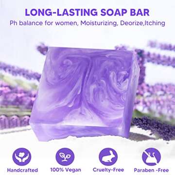 Yoni Soap Bars Vaginal Wash 2 PCS, 3.53 OZ 100% Natural Organic Bar for Women Ph Balance Yoni Wash V...