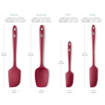 DI ORO Silicone Spatula Set for All Cooking Needs
