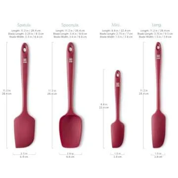 DI ORO Silicone Spatula Set for All Cooking Needs