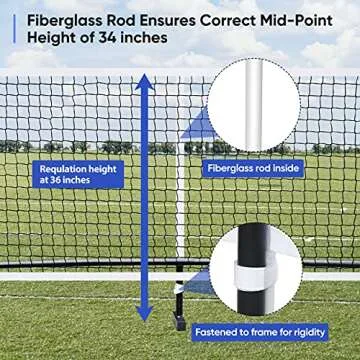 ZENY Portable Pickleball Net Set for Outdoor Fun