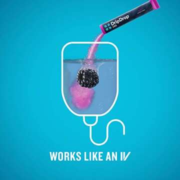 DripDrop ORS - BIG Sticks - Electrolyte Powder For Dehydration Relief Fast - For Workout, Sweating, Heat, & Travel Recovery - Watermelon, Berry, Lemon Variety Pack - 12 x 16oz Servings