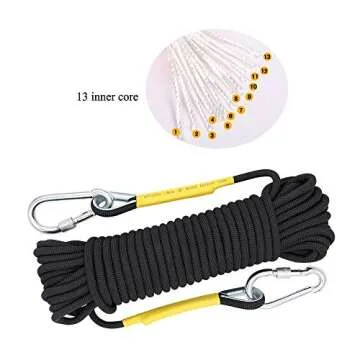 X XBEN Outdoor Climbing Rope Rock Climbing Rope, Escape Rope Climbing Equipment Fire Rescue Parachut...