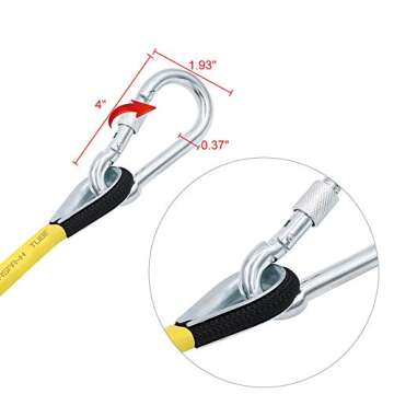 X XBEN Outdoor Climbing Rope Rock Climbing Rope, Escape Rope Climbing Equipment Fire Rescue Parachute Rope (64 Foot) - Black