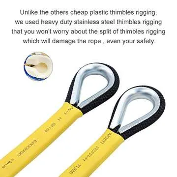 X XBEN Outdoor Climbing Rope Rock Climbing Rope, Escape Rope Climbing Equipment Fire Rescue Parachute Rope (64 Foot) - Black