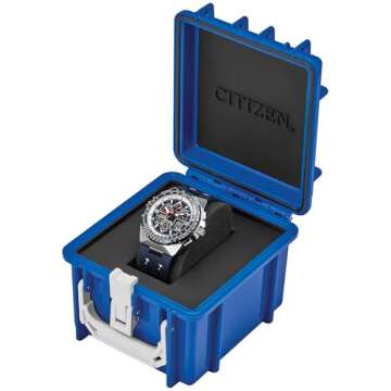 Citizen Men's Eco-Drive Promaster Sikorsky Watch, Blue Dial, Blue Rubber Strap, Atomic Timekeeping (Model: JY8156-00L)