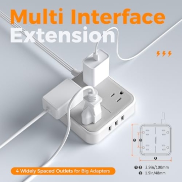 TESSAN Surge Protector Power Strip with USB Ports