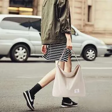 KALIDI Corduroy Tote Bag for Women Casual Zipper Tote Handbag Large Crossbody Hobo Shoulder Bag Fashion Shopper Women Work Tote Purse, Cream White