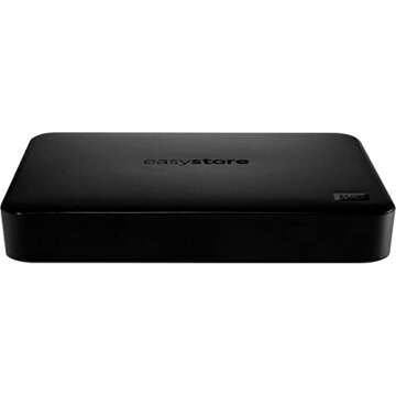 WD Easystore 4TB External USB 3.0 Portable Hard Drive WDBAJP0040BBK-WESN -Black