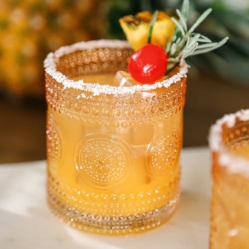 Vintage Beaded Drinking Glasses Set for Entertaining