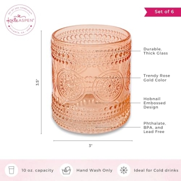 Vintage Beaded Drinking Glasses Set for Entertaining