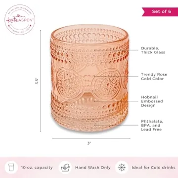 Vintage Beaded Drinking Glasses Set for Entertaining