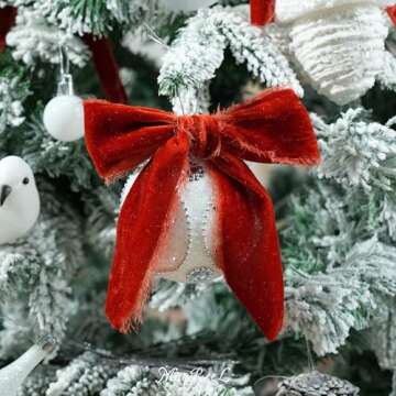 MAYREEL Rust Velvet Ribbon 2 Inch Frayed Edge Decor