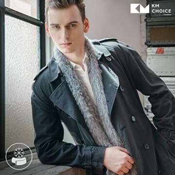 KM CHOICE ONE Scarf: Infinity Scarf, Faux Fur Shawl, Giving Shawl, Scarfs for Women Winter Warm, Sha...