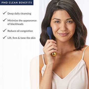 PMD Beauty Electric Facial Cleansing Brush - Silicone Brush & Anti-Aging Massager