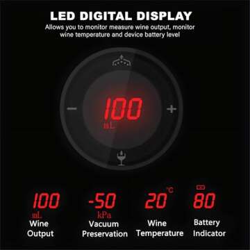 LINKSTYLE TRIOVINO, Luxurious 3-in-1 Electric Wine Aerator, Dispenser, and Vacuum Saver - For Improving Wine Taste, Aroma and Wine Preservation, Wine Gift for Women Men (Gold)