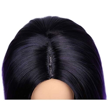 Stylish Ombre Black to Purple Short Bob Wig for Women