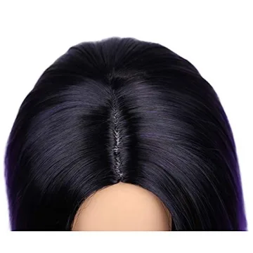 Stylish Ombre Black to Purple Short Bob Wig for Women