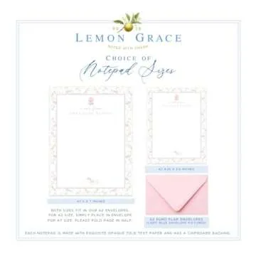 Lemon Grace Co Floral Notepad, Personalized Rose Notepad, Rose Notes Memo Pad - ANO-2313