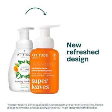 ATTITUDE Foaming Hand Soap, EWG Verified, Plant and Mineral-Based Ingredients, Vegan and Cruelty-fre...