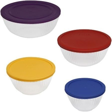 Pyrex 8-piece Glass Mixing Bowl Set with Lids