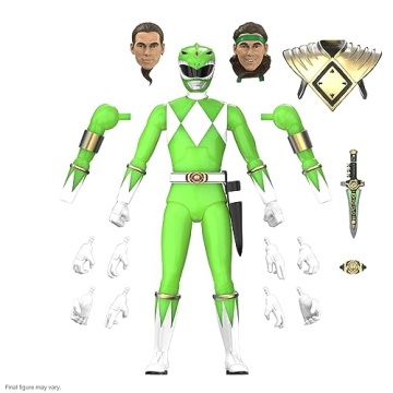 Super7 ULTIMATES! Mighty Morphin Power Rangers Green Ranger (Glow) - 7" Action Figure with Accessori...