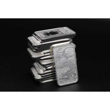 1 oz Silver Bar - Australia Perth Mint Dragon Series