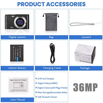 IEBRT Digital Camera for Kids and Beginners - Full HD