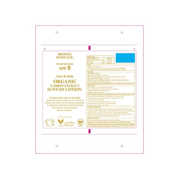 Bronzo Sensuale Organic Carrot Lotion for Golden Tanning 8.5oz