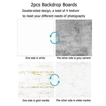 Youngerfoto Double Sided Photography Backdrop Boards Kit