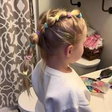 300 Pack Hair Ties BEoffer Baby Toddlers Girls Elastics Hair bands Black Colorful Small Rubber Bands Ponytail Pigtails Holders Not Harm to Hair (Color B)