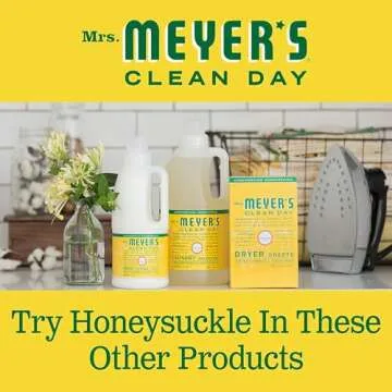 MRS. MEYER'S CLEAN DAY Hand Soap Refill, Made With Essential Oils, Biodegradable Formula, Honeysuckle, 33 Fl. Oz - Pack Of 2