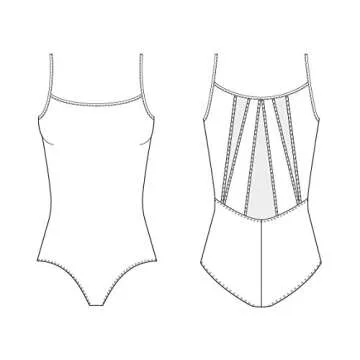 Bloch Dance Women's Jubilee Mesh High Back Camisole Leotard, Black, Small