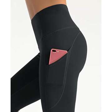 Dragon Fit High Waist Yoga Leggings with 3 Pockets,Tummy Control Workout Running 4 Way Stretch Yoga Pants (Large, Charcoal Gray)