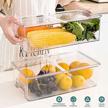 Elabo Food Storage Containers for Fresh Veggies and Fruits