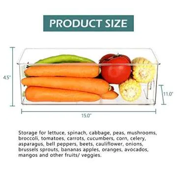 Elabo Food Storage Containers for Fresh Veggies and Fruits