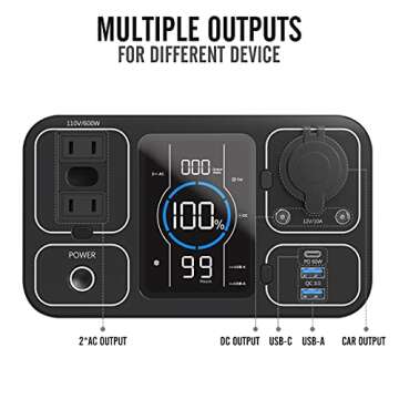 OUPES 600W Portable Power Station: Solar Power Generator For Camping, RV, Emergency